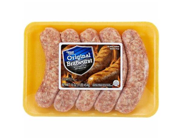 Original brat wurst food facts