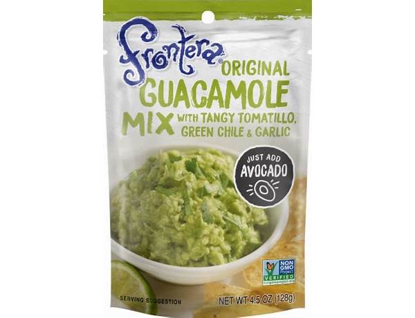 Original guacamole mix with tangy tomatillo, green chile & garlic, tangy tomatillo, green chile & garlic food facts