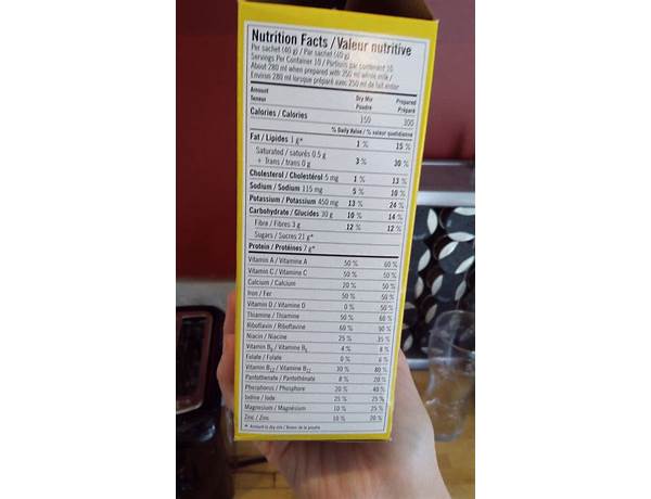 Original instant drink mix - nutrition facts