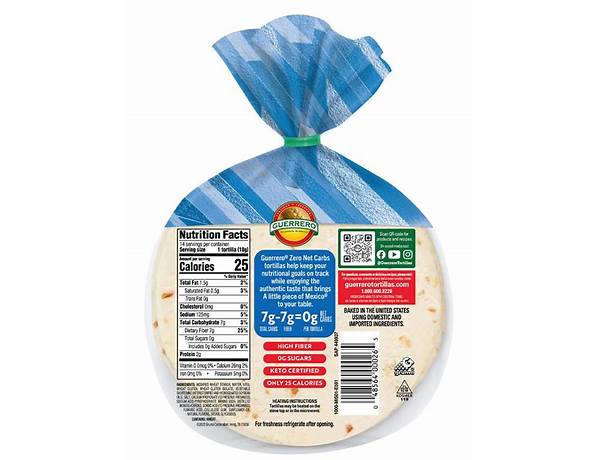 Original low carb tortillas food facts