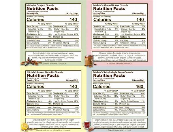 Original maple pecan granola nutrition facts