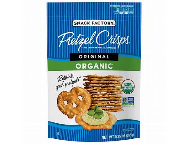 Original organic pretzel crisps food facts