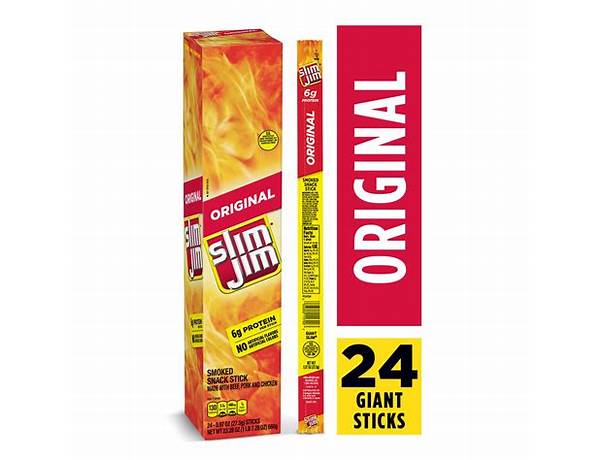 Original smoked snack stick food facts