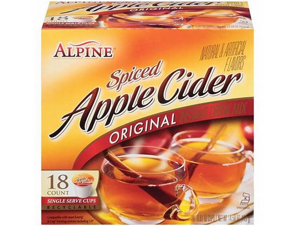 Original spiced apple cider instant drink mix food facts
