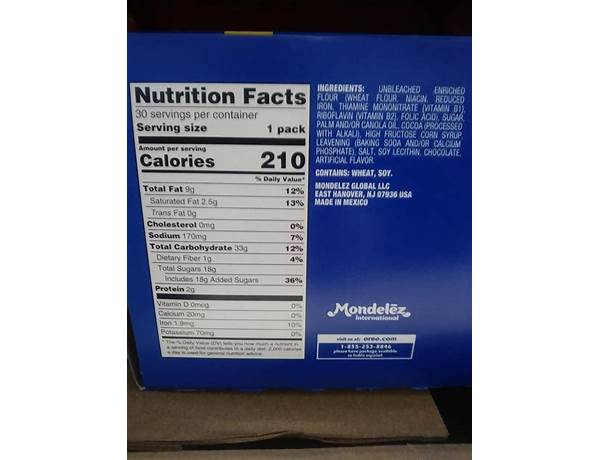 Oris dukato nutrition facts