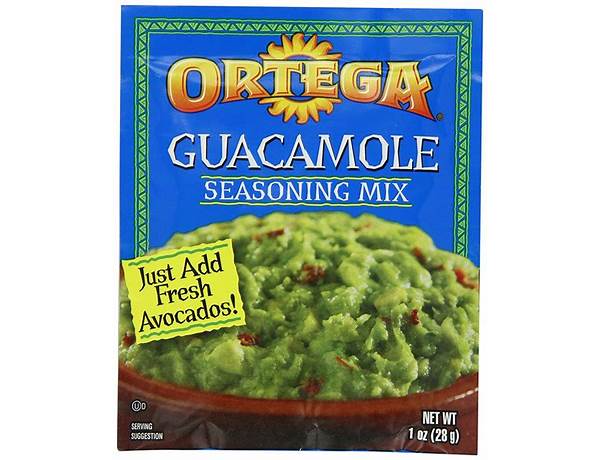 Ortega, guacamole seasoning mix food facts