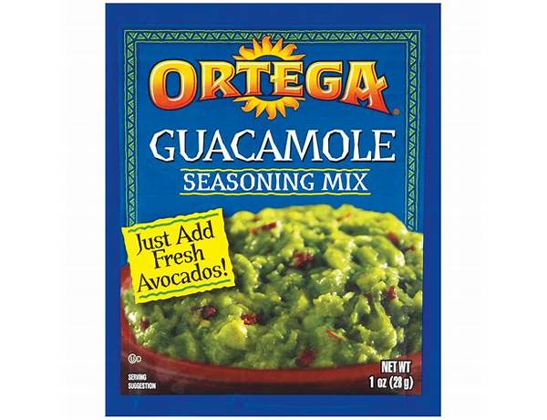 Ortega, guacamole seasoning mix nutrition facts