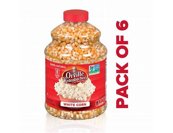 Orville redenbacher's original gourmet white popcorn kernels, 30 ounce, 30 oz food facts