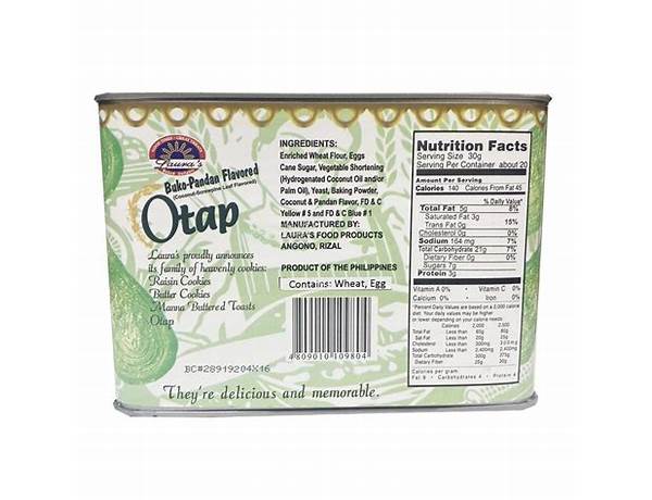 Otap jang2 nutrition facts