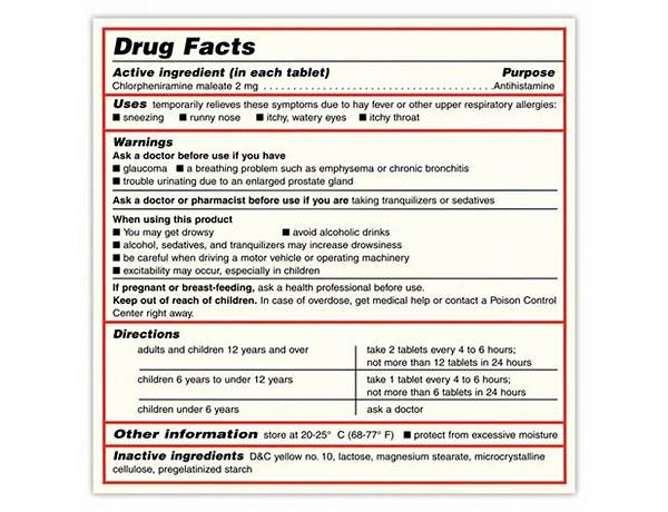 Otc addaral nutrition facts