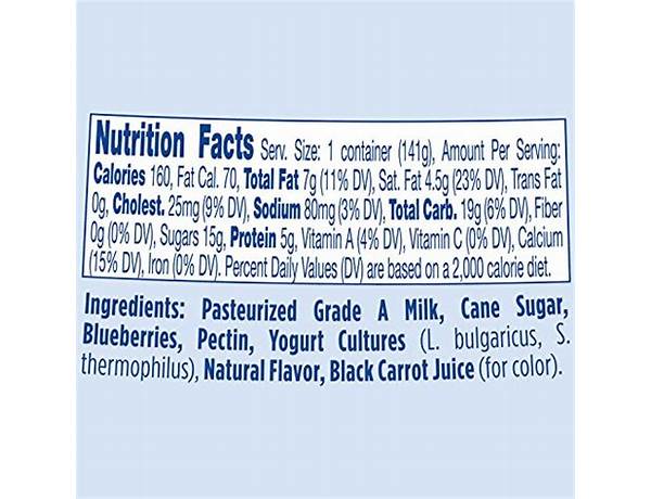 Oui blueberry nutrition facts