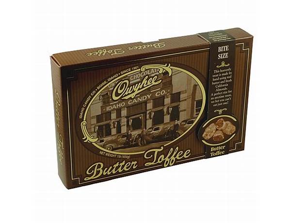 Owyhee butter toffee bite food facts