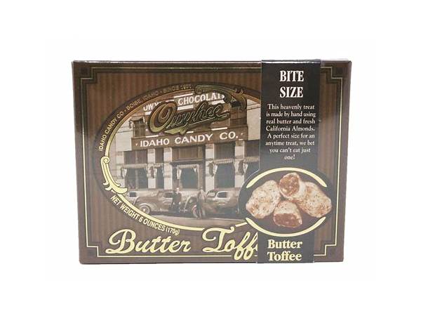 Owyhee butter toffee bite ingredients