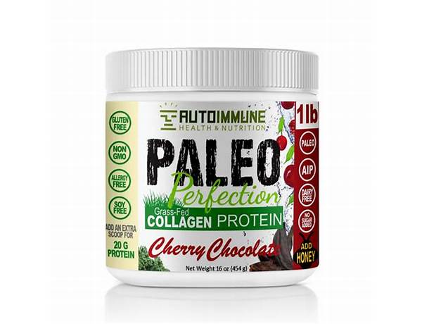 Paleo perfection collagen protein cherry chocolate ingredients