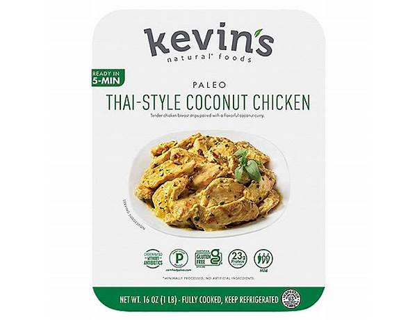 Paleo thai-style coconut chicken ingredients