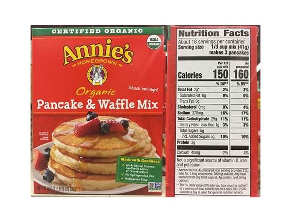 Pancake and waffle mix food facts