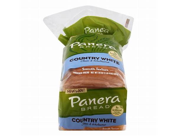 Panera bread, country white bread food facts