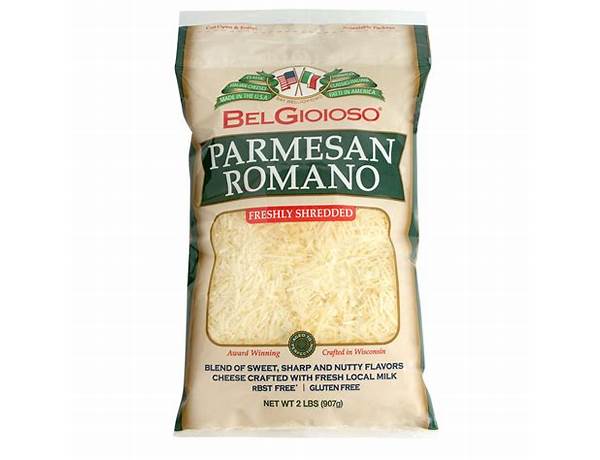 Parmesan romano & asiago grated cheeses food facts