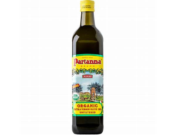 Partanna organic unfiltered extra virgin olive oil - ingredients