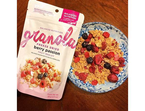 Passion fruit crispy granola food facts