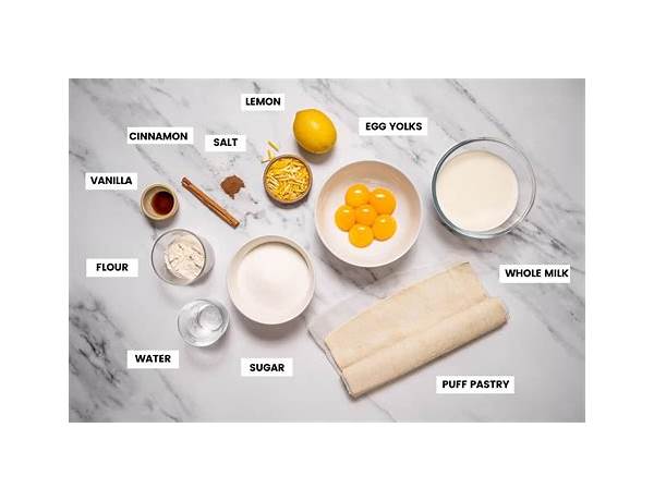 Pastel de nata ingredients