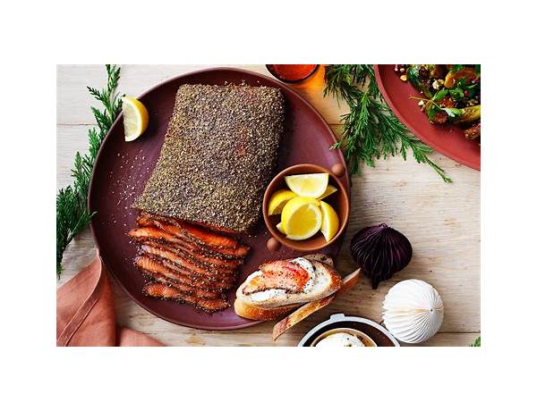 Pastrami style smoke salmon ingredients