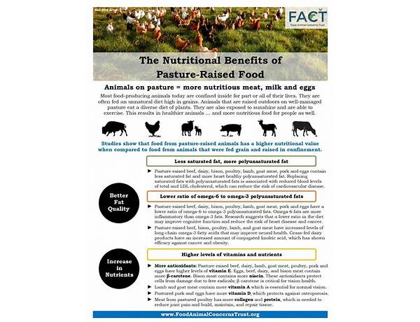 Pasture raised food facts