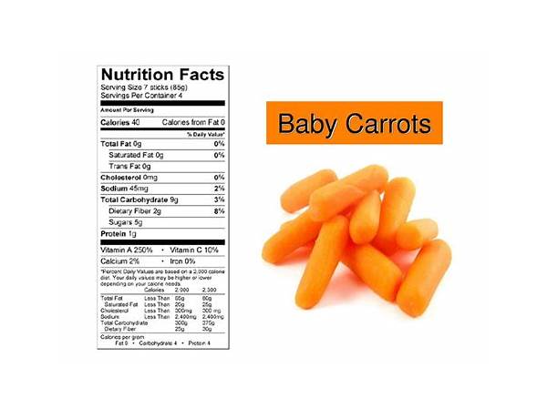 Pc, baby-cut carrots nutrition facts