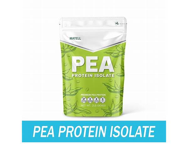 Pea protein isolate ingredients