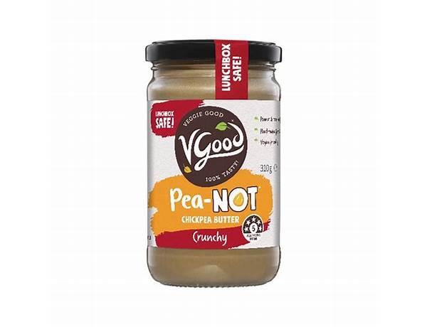 Pea-not chickpea butter food facts