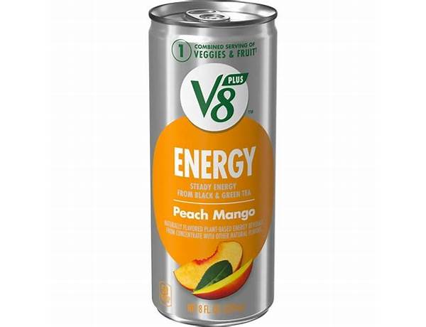 Peach mango v8 energy food facts