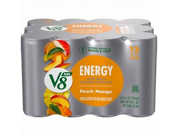 Peach mango v8 energy nutrition facts