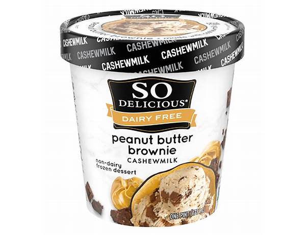 Peanut butter brownie cashew milk ice cream food facts
