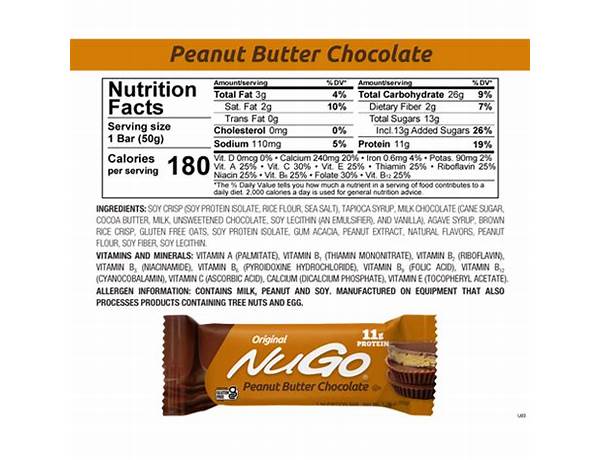 Peanut butter chocolate nutrition facts