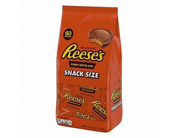 Peanut butter cups, snack size food facts