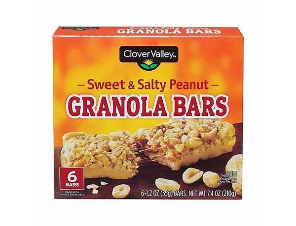 Peanut sweet and salty granola bars food facts