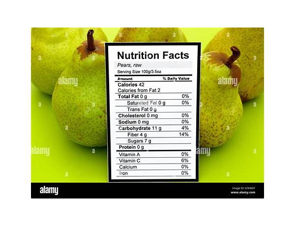Pear halves food facts