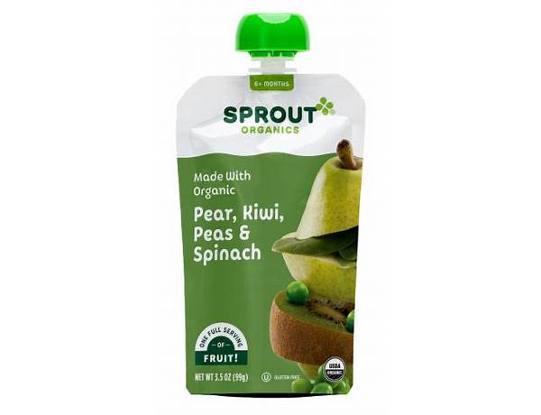 Pear kiwi spinach pea food facts