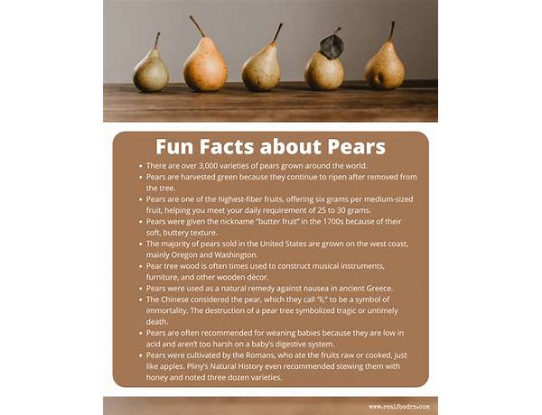 Pear-mango stripe food facts