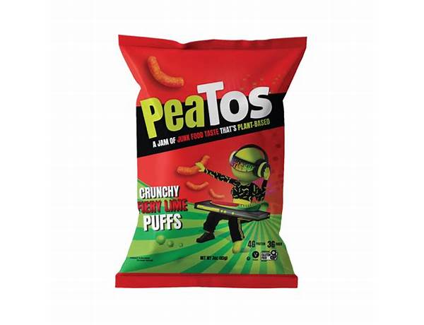 Peatos fiery lime puffs nutrition facts