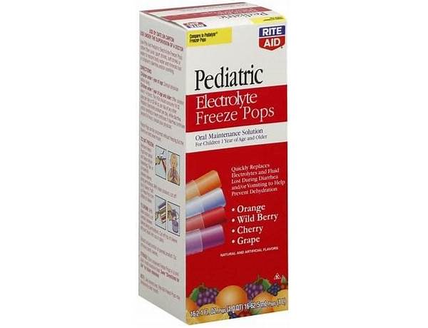 Pediatric electrolyte assorted flavors powder packs food facts