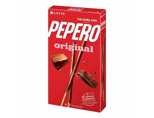 Pepero original stick biscuit & chocolate food facts