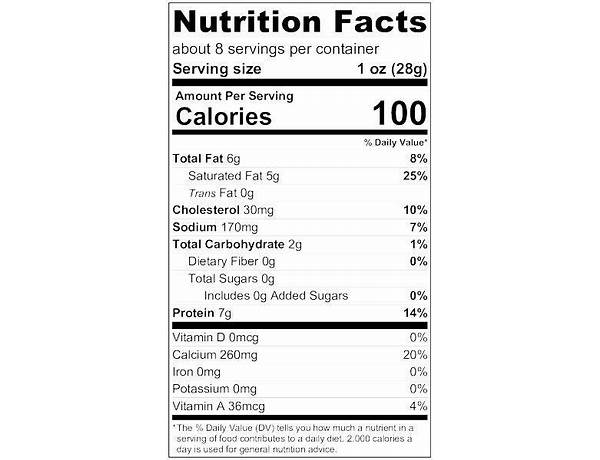 Pepper jack cheese nutrition facts