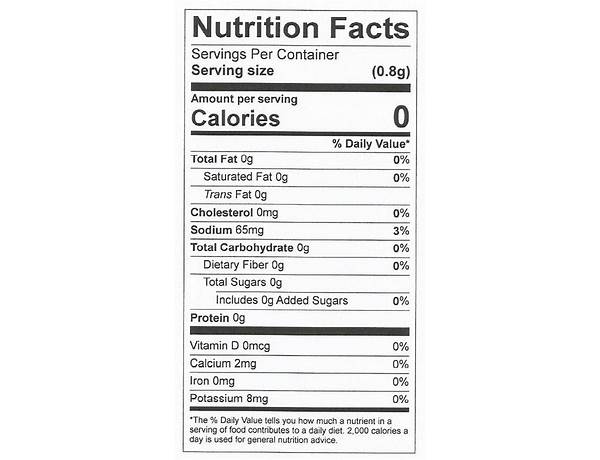 Peppercorn garlic and herb seasoning nutrition facts