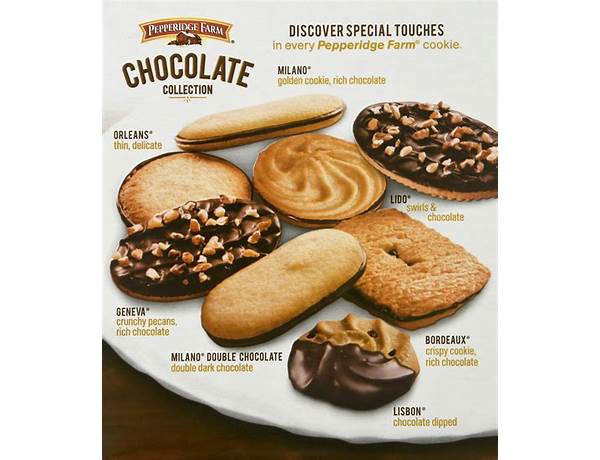 Pepperidge farm cookies choc food facts