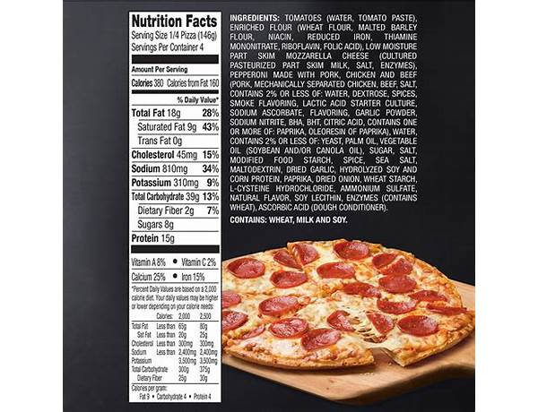 Pepperoni classic crust nutrition facts