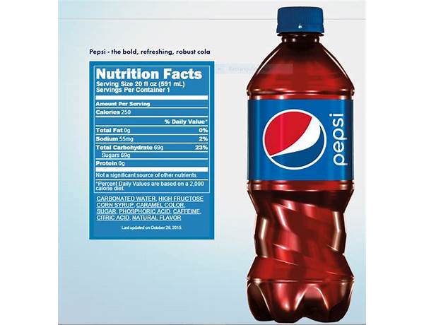 Pepsi food facts
