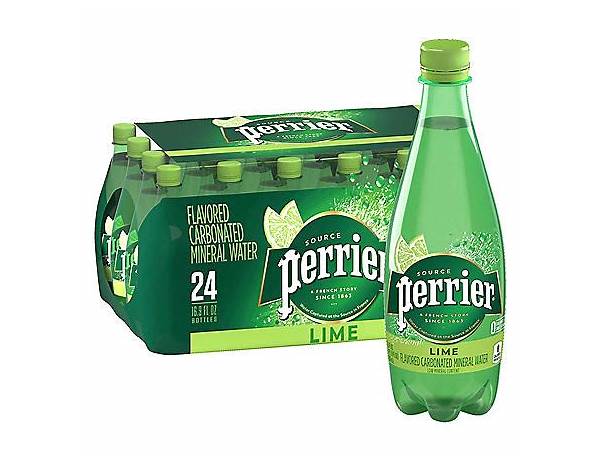 Perrier, sparkling natural mineral water, lime food facts