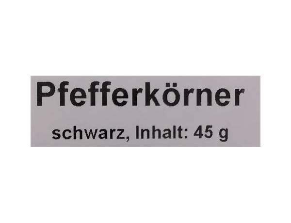 Pfefferkörner schwarz ingredients