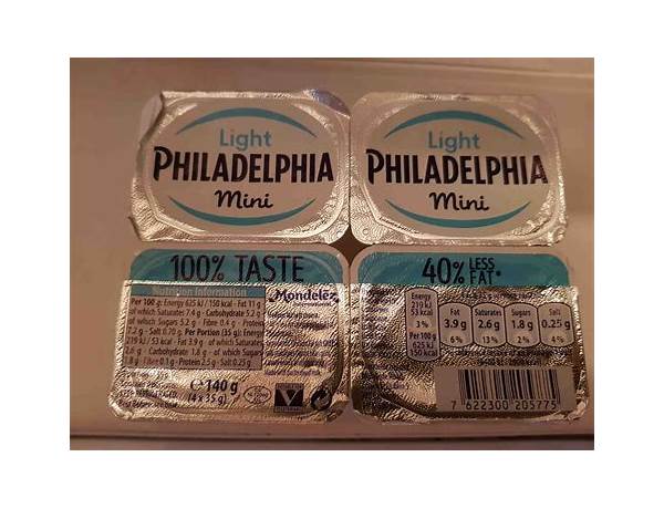 Philadelphia light mini food facts